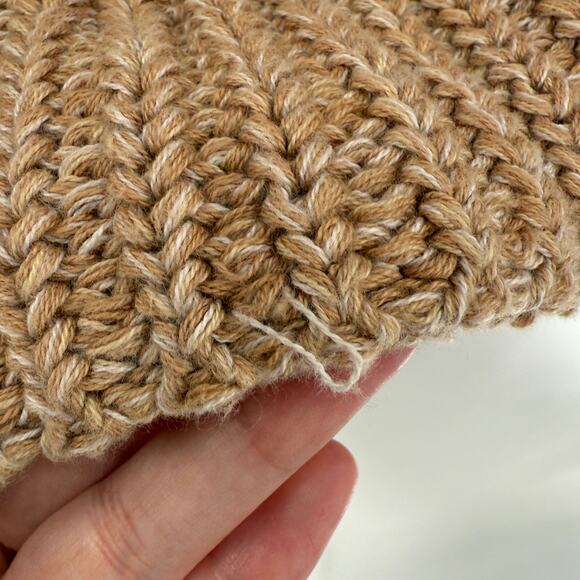 Gap Beige 100% Cotton Knit Oversized Sweater Women's Size Large - Picture 3 of 8